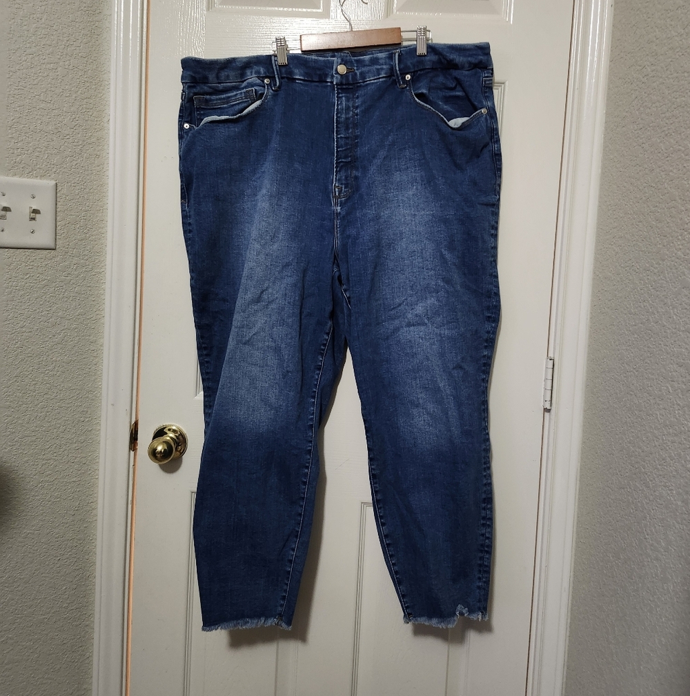 Good American Blue Denim Jeans Ankle Plus 28-32